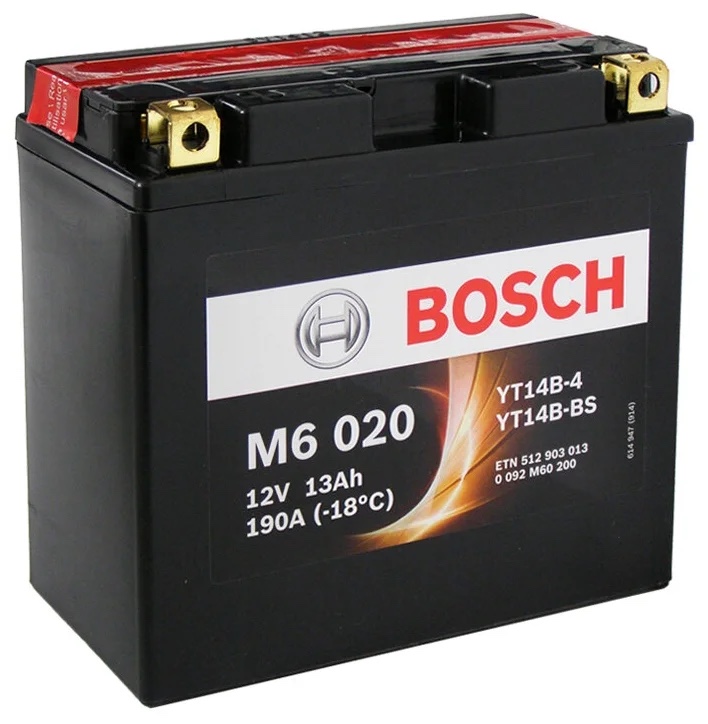 Аккумулятор Bosch 0092M60200 AGM M6 12V 12AH 190A, Bosch